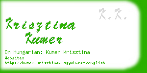 krisztina kumer business card